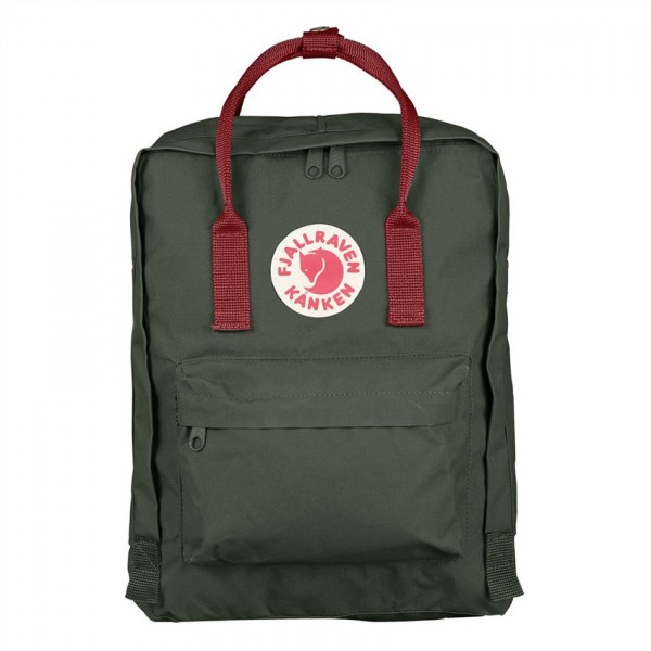 Fjallraven Kanken Classic Forest Green And Ox Red Discount Sale